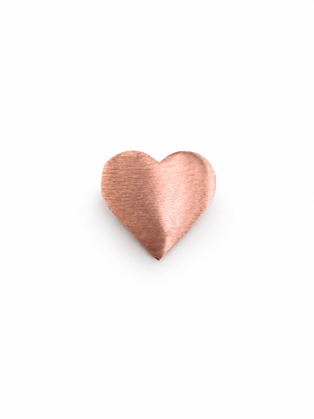 Cœur en cuivre poli personnalisable par gravure, cadeau artisanal — Atelier Oralyse